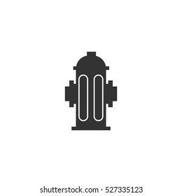 Fire hydrant icon flat. Illustration isolated vector sign symbol