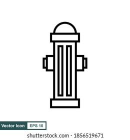 Fire hydrant icon flat. Simple illustration 