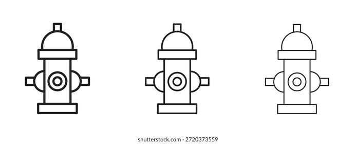 Icono de la boca de incendios. Ilustración vectorial de estilo minimalista dibujado a mano