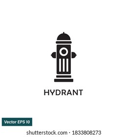 fire hydrant icon illustration simple design element vector logo template