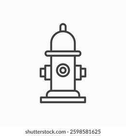 Fire hydrant icon isolated on white background