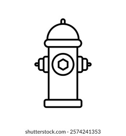Fire hydrant icon linear logo isolated