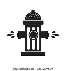 fire hydrant icon logo vector design template