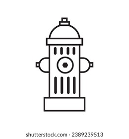 fire hydrant icon logo vector design template