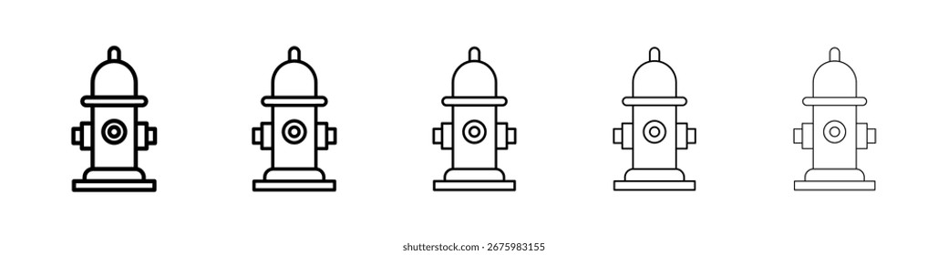 Fire hydrant icon for mobile concept and web design.