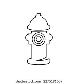 fire hydrant icon on a white background, vector illustration
