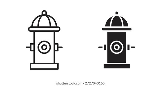Icono de la boca de incendios sobre fondo blanco. Icono de Vector de acciones