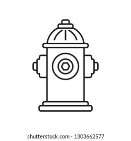 Fire hydrant icon, outline design. Vector illustration