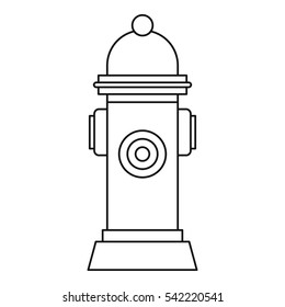 Fire hydrant icon. Outline illustration of fire hydrant vector icon for web