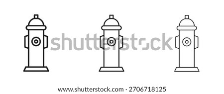Fire hydrant icon with outline style, vector illustration designs