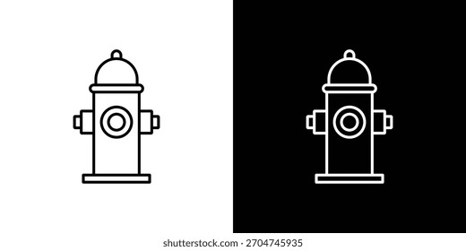 Feuerhydranten Symbol Pixel perfekt. Umrisssymbol. Einfache lineare Zeichnung.