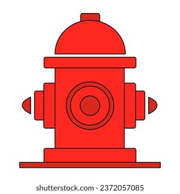 fire hydrant icon red color style