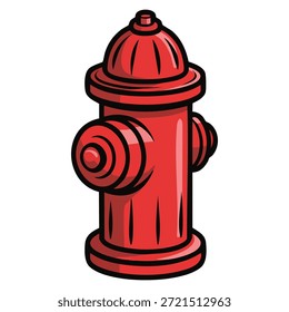 Icono de hidrante de fuego bombero de hidrante rojo aislado sobre fondo blanco adecuado para el servicio de seguridad de rescate de emergencia e ilustraciones de infraestructura de la ciudad