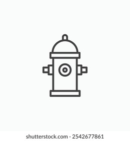 Fire hydrant icon set in black color