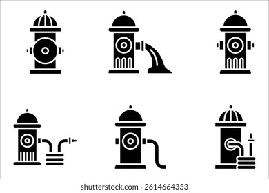Fire Hydrant icon set. water hydrant symbol, vector illustration on white backgroun