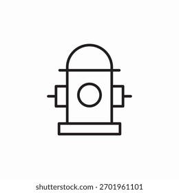 Vector de signo de icono de boca de incendio