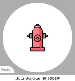 Fire hydrant icon sign vector,Symbol, logo illustration for web and mobile
