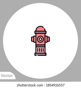 Fire hydrant icon sign vector,Symbol, logo illustration for web and mobile