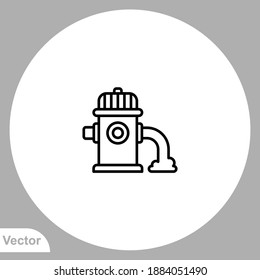 Fire hydrant icon sign vector,Symbol, logo illustration for web and mobile