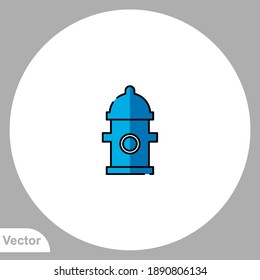 Fire hydrant icon sign vector,Symbol, logo illustration for web and mobile