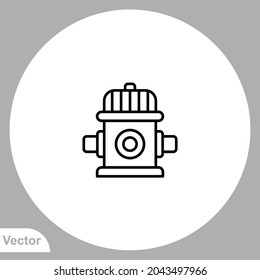 Fire hydrant icon sign vector,Symbol, logo illustration for web and mobile