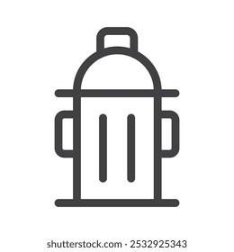 Icono de hidrante de fuego Logotipo de Vector de contorno simple