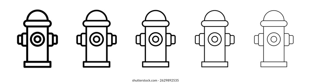 Fire hydrant icon Simple thin line flat symbol