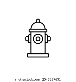 Fire hydrant icon symbol collection on white background.