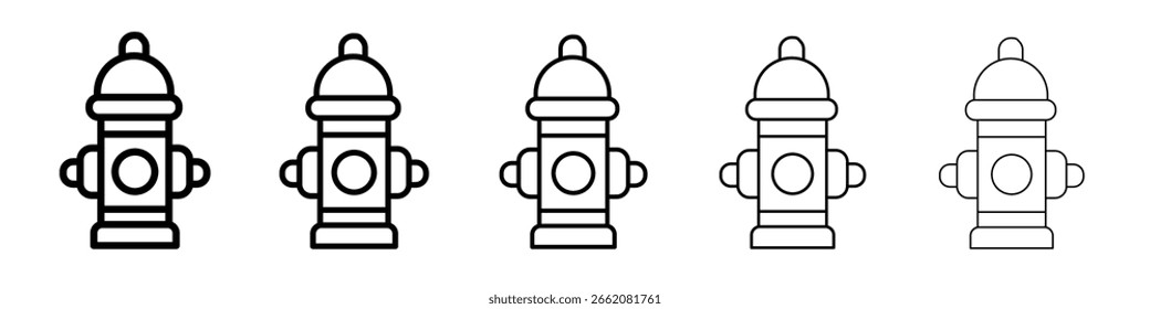 Fire hydrant icon Symbol concept for web design.simple line vector icon. logo illustration.