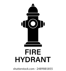 Fire Hydrant Icon Symbol. Vector Illustration Isolated on White Background.