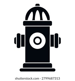 Fire hydrant icon, a symbol of water access for firefighting and urban safety