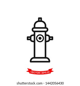 fire hydrant icon in trendy flat style