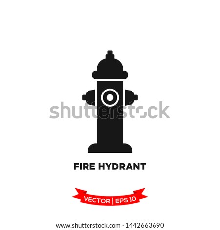 fire hydrant icon in trendy flat style 