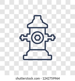 Fire hydrant icon. Trendy linear Fire hydrant logo concept on transparent background from Nature collection