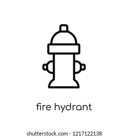 Fire hydrant icon. Trendy modern flat linear vector Fire hydrant icon on white background from thin line nature collection, editable outline stroke vector illustration