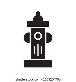 Fire Hydrant Icon Vector Illustration in Trendy Flat Style Design