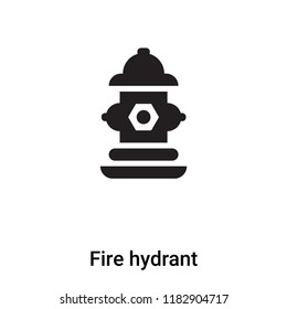 Fire hydrant icon vector isolated on white background, logo concept of Fire hydrant sign on transparent background, filled black symbol