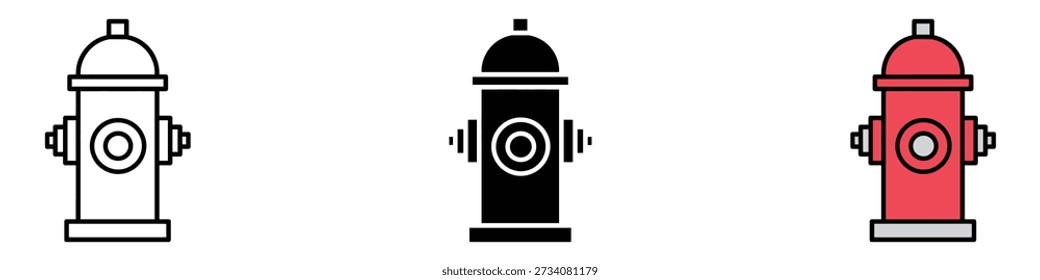 Fire hydrant icon vector. safety and emergency symbol. vector illustration.