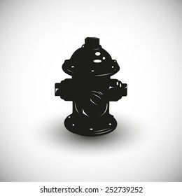 Fire hydrant illustration - 3d view design.