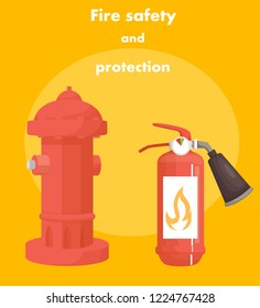 fire hydrant illustration about fire safety