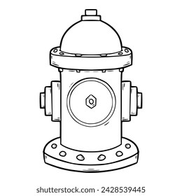 fire hydrant illustration sketch outline vector	