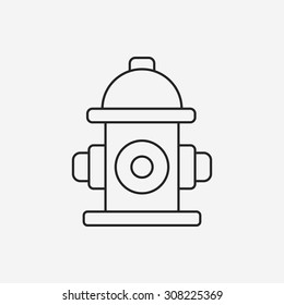 Fire hydrant line icon