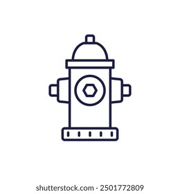 fire hydrant line icon on white