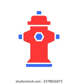 Icono de la línea del hidrante de fuego. Seguridad contra incendios, agua, extinción, instrucciones de seguridad. Icono de color vectorial sobre fondo blanco para negocios y publicidad.