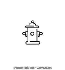 Fire Hydrant Line Style Icon Design