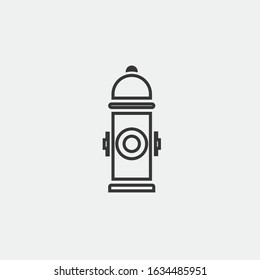 Fire hydrant line vector icon