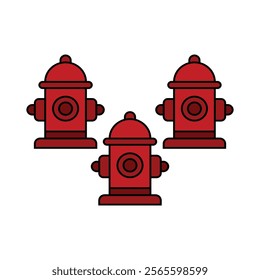 Fire hydrant linear icon design
