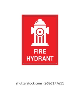 Fire Hydrant Location Sign Vertical Vector Graphic for Water Supply Access (FH)