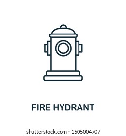 Fire Hydrant outline icon. Thin line concept element from fire safety icons collection. Creative Fire Hydrant icon for mobile apps and web usage.