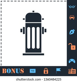 Fire hydrant. Perfect icon with bonus simple icons